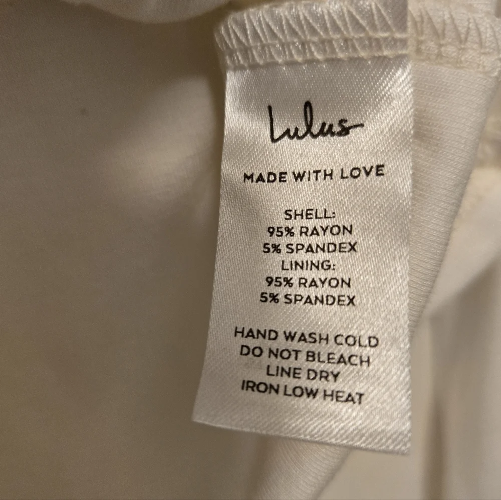 Lulus Long Sleeve Crop  Blouse Off-White Size Medium - Picture 9 of 11